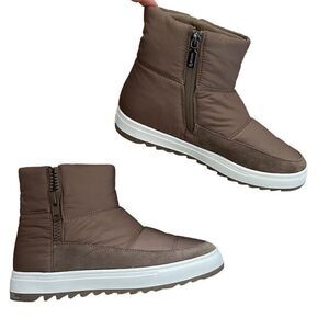 NWOT Blondo Waterproof Womens Gray Puffer Snow Winter Ankle Boots Sz 10